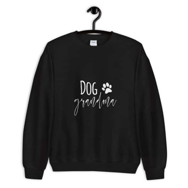 black "dog grandma" sweater