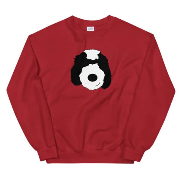dog sweater with cartoon dog face